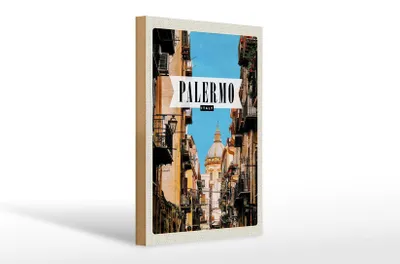 Produktbild von Holzschild Reise 20x30cm Palermo Italien Architektur