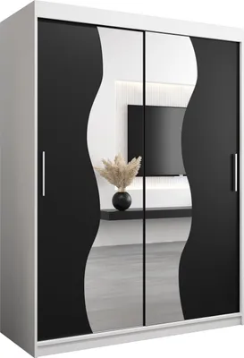 Produktbild von Kleiderschrank, Schiebetürenschrank Schlafzimmer, Schrank mit Spiegel MADRYT 150 cm