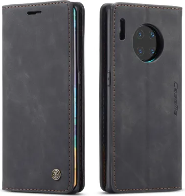 Image de Huawei Mate 30Pro Case, RetroPolyuréthaneLeather Case, Card Pockets, Magnetic Closure, Case with Stand Function for Huawei Mate 30Pro black