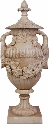 Produktbild von Casa Padrino Barock Gusseisen Urne / Vase mit Deckel Antik Weiß 38 x 32 x H. 91,4 cm - Gartendeko im Barockstil