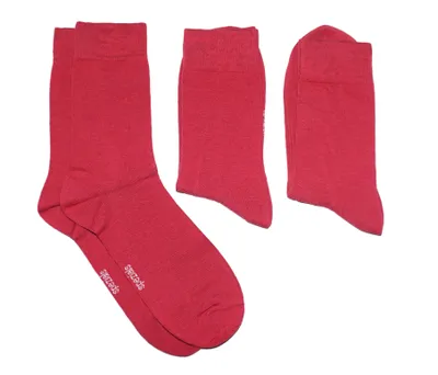 Produktbild von Herren Business Socken 3-er Pack aus Baumwolle Rot Bratapfel Größe 39-42