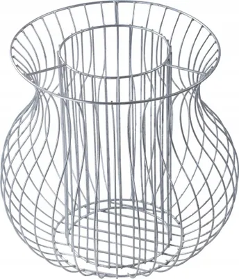 Obrázok produktu pre Gabionové kvetináče – kvetinové debny do záhrady – pozinkovaná oceľ – 49 cm – odolné voči poveternostným vplyvom a korózii – strieborné