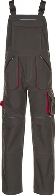 Produktbild von Größe 42 Herren Planam Basalt Latzhose oliv rot Modell 2833