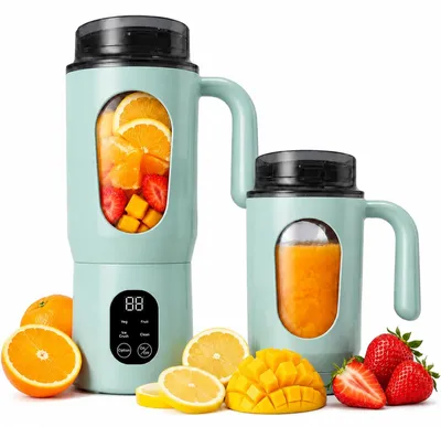 Tragbarer Mixer 550 ml, USB-aufladbar, Smoothie-Maker, grün