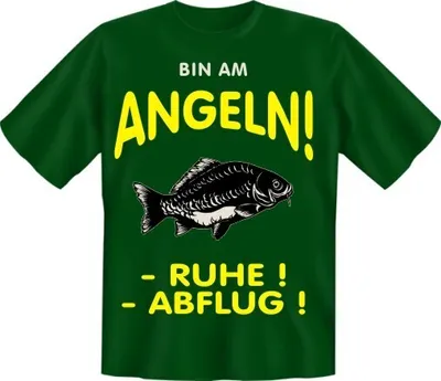 Produktbild von Bin am Angeln Ruhe! Abflug! - Textilien - T-Shirt