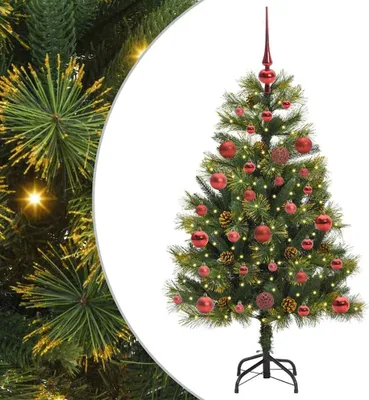 Obrázok produktu pre Umelý vianočný stromček s pniškami Zelená 120 cm PVC a PE a kov