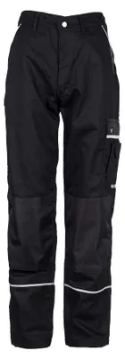 Produktbild von TMG STYLE Herren-Arbeitshose aus Canvas mit Cordura-Kniepolstertaschen, 26, Schwarz