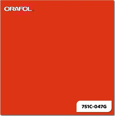 Produktbild von Plotterfolie ORACAL 751C-047G Orange-Rot glänzend 31,5 x 20 cm
