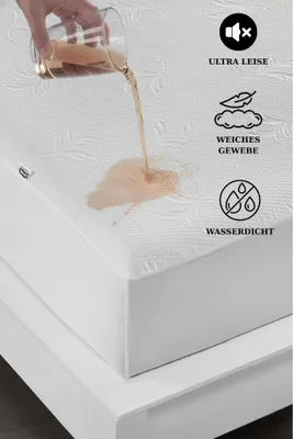 Produktbild von Soft 3D Blumenmotiv Wasserundurchlässiger Matratzenschoner – Einzel-, Doppel- & King-Size 180x200 cm