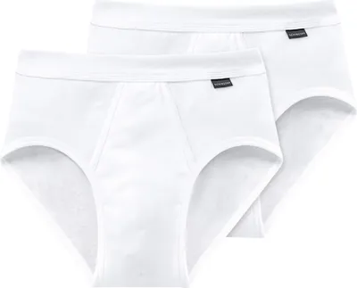 Produktbild von Schiesser Herren-Slip Baumwolle Essentials" 2er-Pack weiß 6"