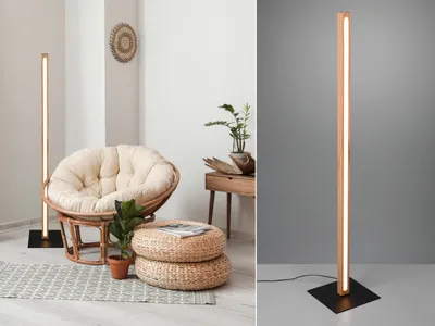 Image de Lampe sur pied LED BELLARI marron Trio 426410130