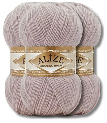 Produktbild von Alize 3x 100g Angora Gold Wolle, Uni, Häkeln, Stricken (528)