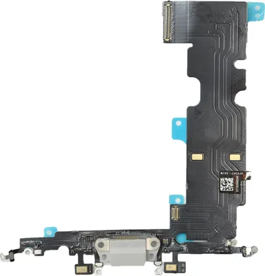 Produktbild von iPhone 8 Plus Ladebuchse Flex Kabel Dock Connector Antenne Mikrofon  Weiß / Grau