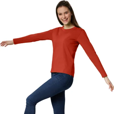 Produktbild von Langarm-Shirt Frauen - weinrot, L