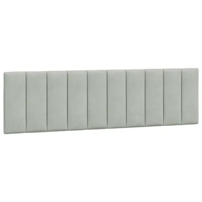 A long, rectangular headboard with vertical padding, presented against a white background.