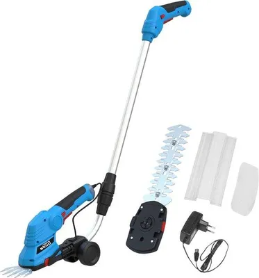 Immagine prodotto di Set per la cura del giardino GPS agli ioni di litio 7,2 V 1,5 Ah blu, set di batterie agli ioni di litio da 72 V, set di tosaerba e tagliasiepi