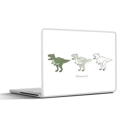 Produktbild von MuchoWow® Laptop Aufkleber Sticker Cover Dinosaurier - Kinderzimmer - Tyrannosaurus - Jungen - Mädchen - Kinder 25x18 cm - Laptop-Deko
