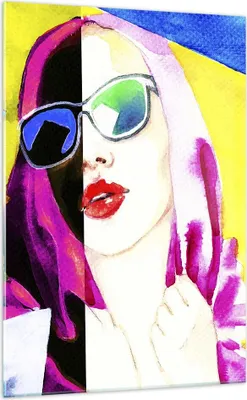 Produktbild von Bilder auf glas - Einteilig - Frau Modell - 70x100cm - Glasbilder - Wandbilder - Bilder - Kunstdruck - zum Aufhängen bereit - Wanddekoration aus Glas - Glas Bilder - Wandbild auf Glas - GPA70x100-3958