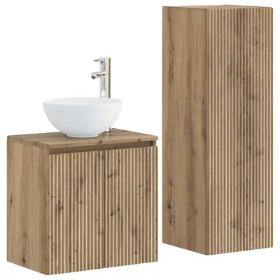 Produktbild von Badezimmermöbel-Set 2 Stk. Artisan-Eiche 33 x 34,5 x 100 cm