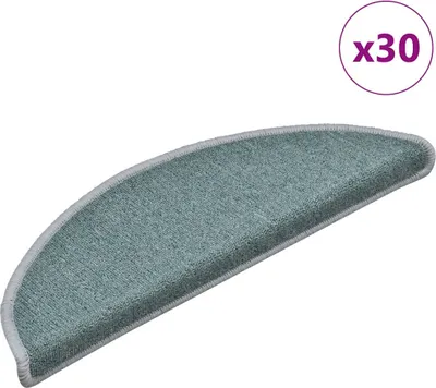Obrázok produktu pre Schodové rohože 30 ks 56x17x3 cm morsko modré polkruhové