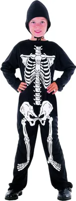 Zdjęcie produktu dla Kostium szkieletu na Halloween dla chłopców L 10-12 lat (130-140 cm)