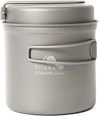 Imagen del producto de Sartén para camping al aire libre Titan, ideal para senderismo, cocina para mochileros, picnics. Juego de ollas y sartenes (1100 ml)
