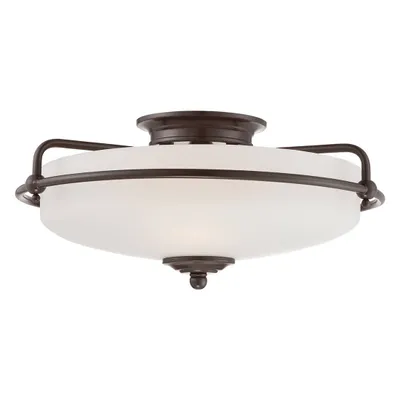 Zdjęcie produktu dla Lampa wisząca Griffin brązowa 3xE27x60W metal wym:19x42x42cm IP20 Quoizel