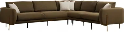 Produktbild von Dunkelgrünes Ecksofa Modernes Polstersofa Edle Wohnzimmer Couch L-From