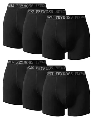 Produktbild von Boxershorts für Herren, 10 Stück Baumwolle Schwarz