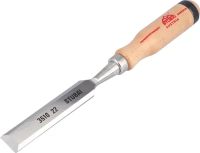 Immagine prodotto di Scalpello STUBAI con manico in legno di faggio ramato, Ø 22 mm, scalpello per una lavorazione precisa del legno strumento di alta qualità per falegnami falegnami fai da te