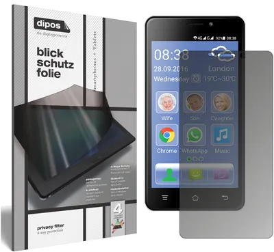 Produktbild von Schutzfolie für Switel eSmart M2 Blickschutzfolie matt Folie Display Schutz
