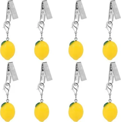 Immagine prodotto di Set di fermatovaglie - Pesi per tovaglie - Per stabilizzare le tovaglie - Set da 8 pezzi - Lunghezza 74 mm - Giallo