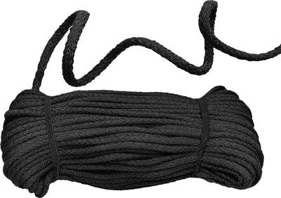 Baumwoll-Kordel geflochten 50m x 8mm Baumwoll-Schnur Bekleidungskordel graphitgrau