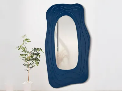 Produktbild von Dmora Spiegel Tiete 90x165h cm blau Rahmenmaterial Glas