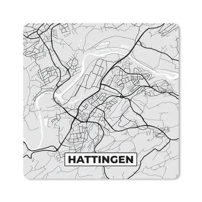 Produktbild von MuchoWow® Mauspad Mousepad Hattingen - Stadtplan - Karte - Deutschland 20x20 cm - Mousepads - Maus Mat - Pad - Mausunterlage - Desk Mat - Bureauartikeln