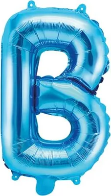 Produktbild von Folienballon Buchstabe "B" blau 35 cm