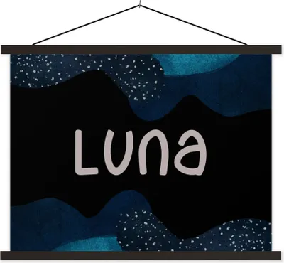 Produktbild von MuchoWow® Textilposter Luna - Pastell - Mädchen 60x45 cm mit schwarzem Rahmen - Poster Schlafzimmer