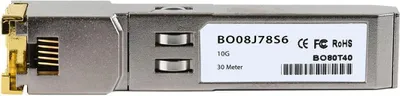 Produktbild von BlueOptics 407-BBWL-BO, Faseroptik, SFP+, 30 m, 10 Gigabit Ethernet, 10GBASE, Aluminium