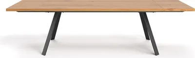 Produktbild von Ausziehbarer Lige-Tisch aus natürlichem Holz, 160X90 cm + Tischverlängerungen 2x50 cm, Eiche,