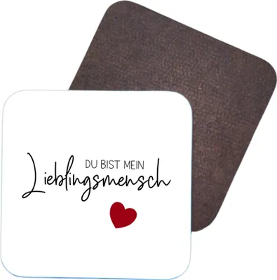 Produktbild von Getränkeuntersetzer Holzuntersetzer, kuntersetzer Untersetzer Lieblingsmensch, Mitbringsel