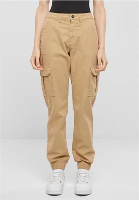Zdjęcie produktu dla Dámské kalhoty Urban Classics Ladies Bawełna Twill Utility Pants unionbeige - 31