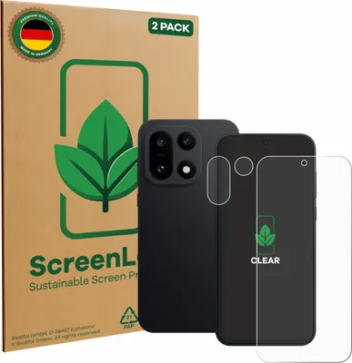 Produktbild von 2x ScreenLeaf Schutzfolie für OnePlus 15 (Display+Kamera) nachhaltiger Displayschutz Display Schutz Folie Klar Transparent