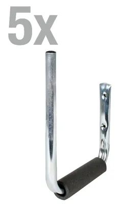Obrázek produktu pro Alberts 856120 Surfbretthalter, abgewinkelt, galvanisch blau verzinkt, Hakenhöhe 270 mm, Tiefe 200 mm, 5er Set