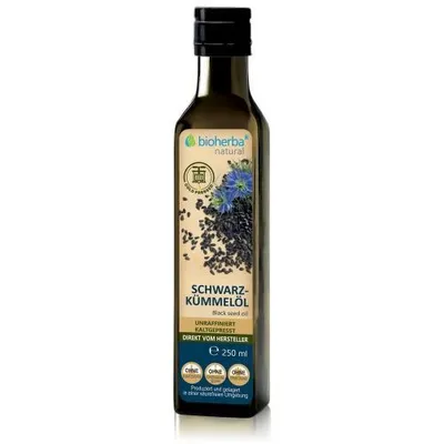 Produktbild von Schwarzkümmelöl kaltgepresst ägyptisch naturrein Öl 250ml vegan hochwertig