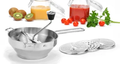 Produktbild von HI Passiermühle aus Edelstahl 3 Einsätze 14059