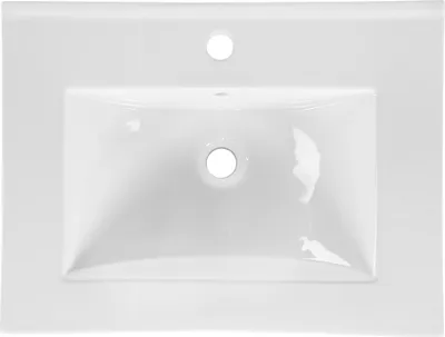 Zdjęcie produktu dla Umywalka Umywalka do zabudowy 60 x 46 cm biała Umywalka łazienkowa