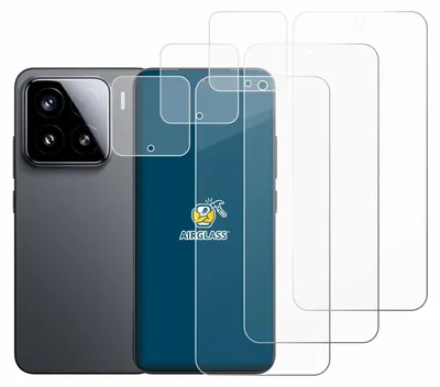 A smartphone with a camera lens protector and screen protectors laid out next to it.