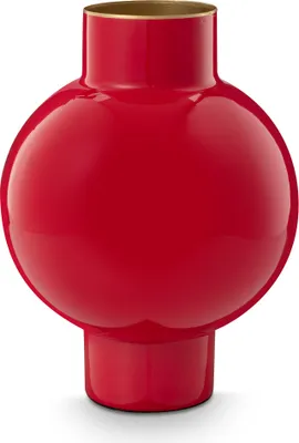 Produktbild von Pip Studio Vase Metal Small Farbe Red Größe 18x24cm