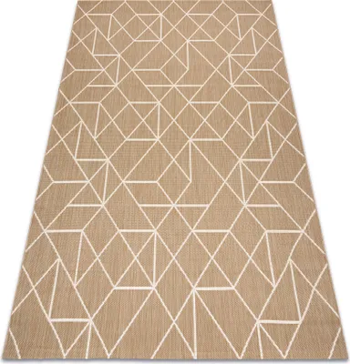 Immagine prodotto di Tappeto in sisal FLAT 48959265 Geometrico beige naturale corda beige 80x150 cm