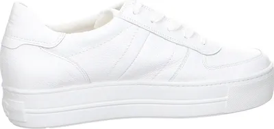 Paul Green Sneaker - Weiß Glattleder Größe: 39 Normal